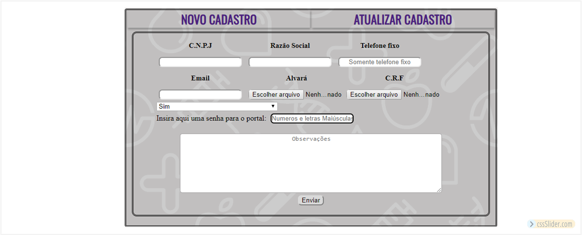 CADASTRE-SE OU ATUALIZE SEU CADASTRO